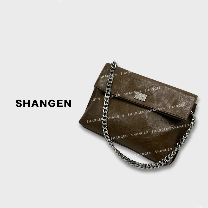 【尚恩CC】QYX-9598-摩卡色-RAIN.CUN轻奢小众时尚女士包27*8*18