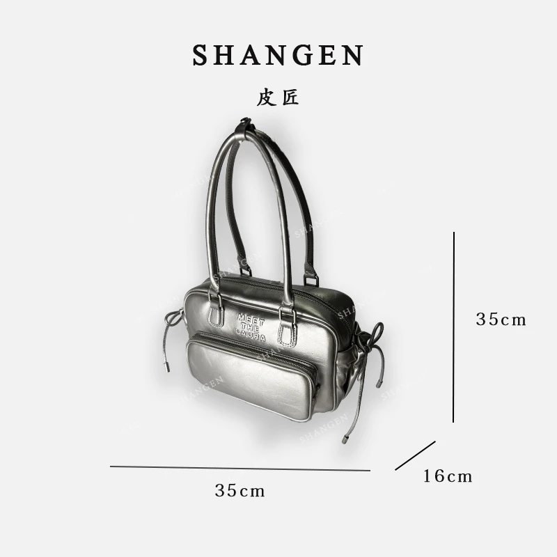 【尚恩CC】SD-5099-1-珍珠银-轻奢时尚女士新款手提单肩斜挎包