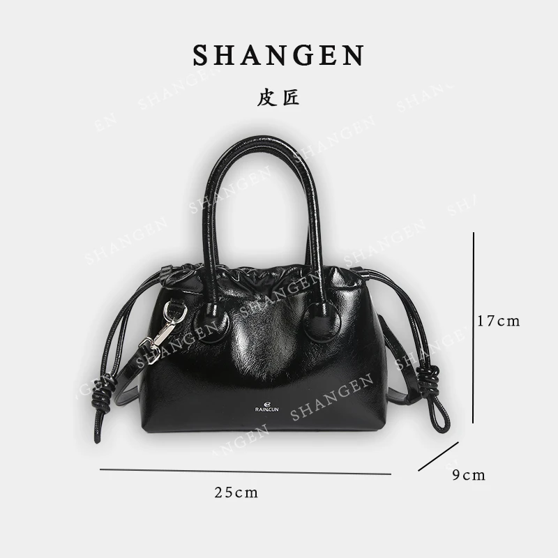 【尚恩CC】BF-66218-黑色-轻奢时尚女士新款手提单肩斜挎包