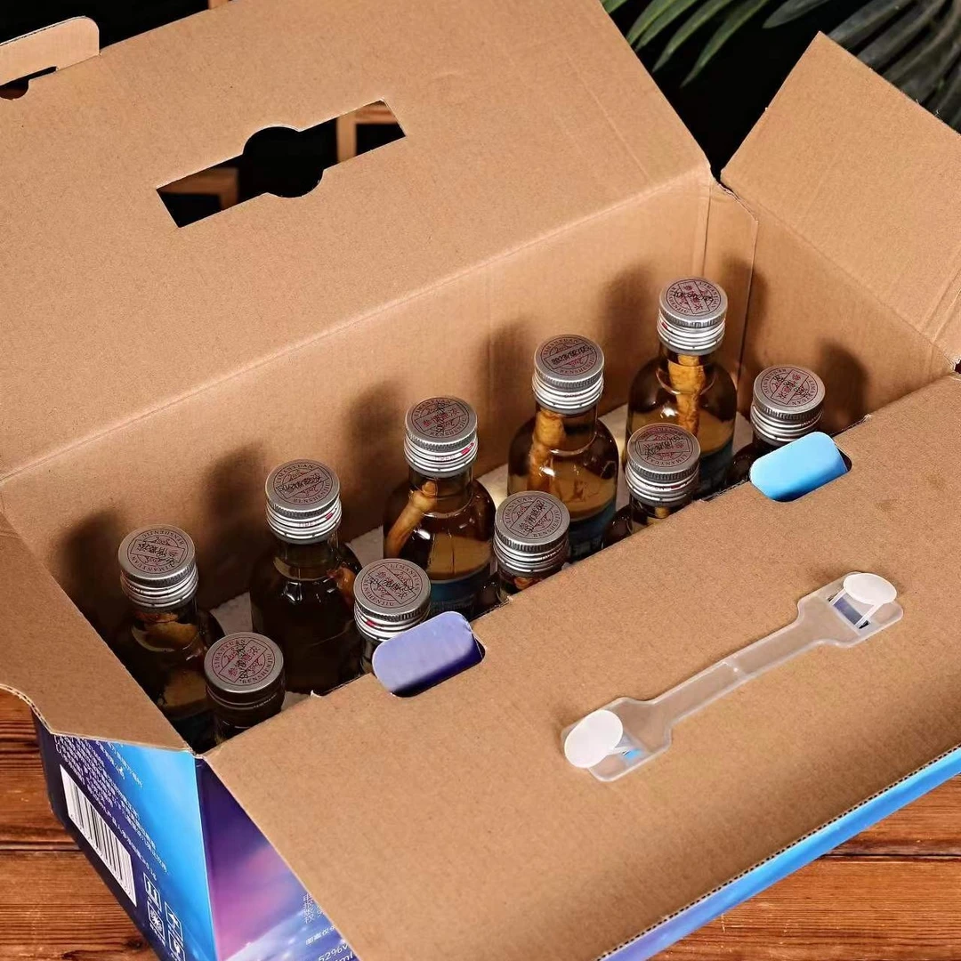 长白山圆柱十瓶枸杞酒浓香型礼盒装