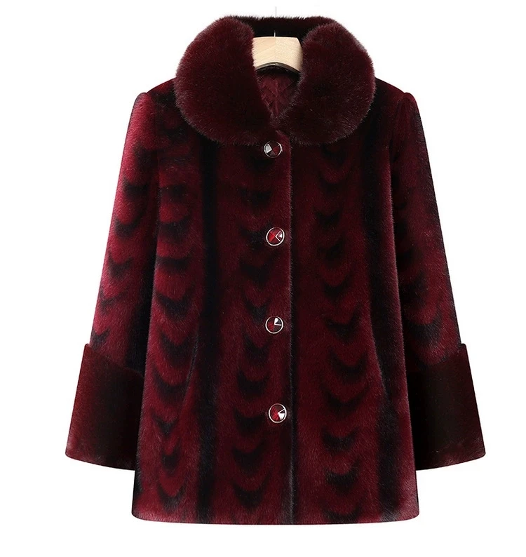 【加绒加厚】老太太高贵大衣加绒保暖冬装妈妈装60-70岁老太太棉袄