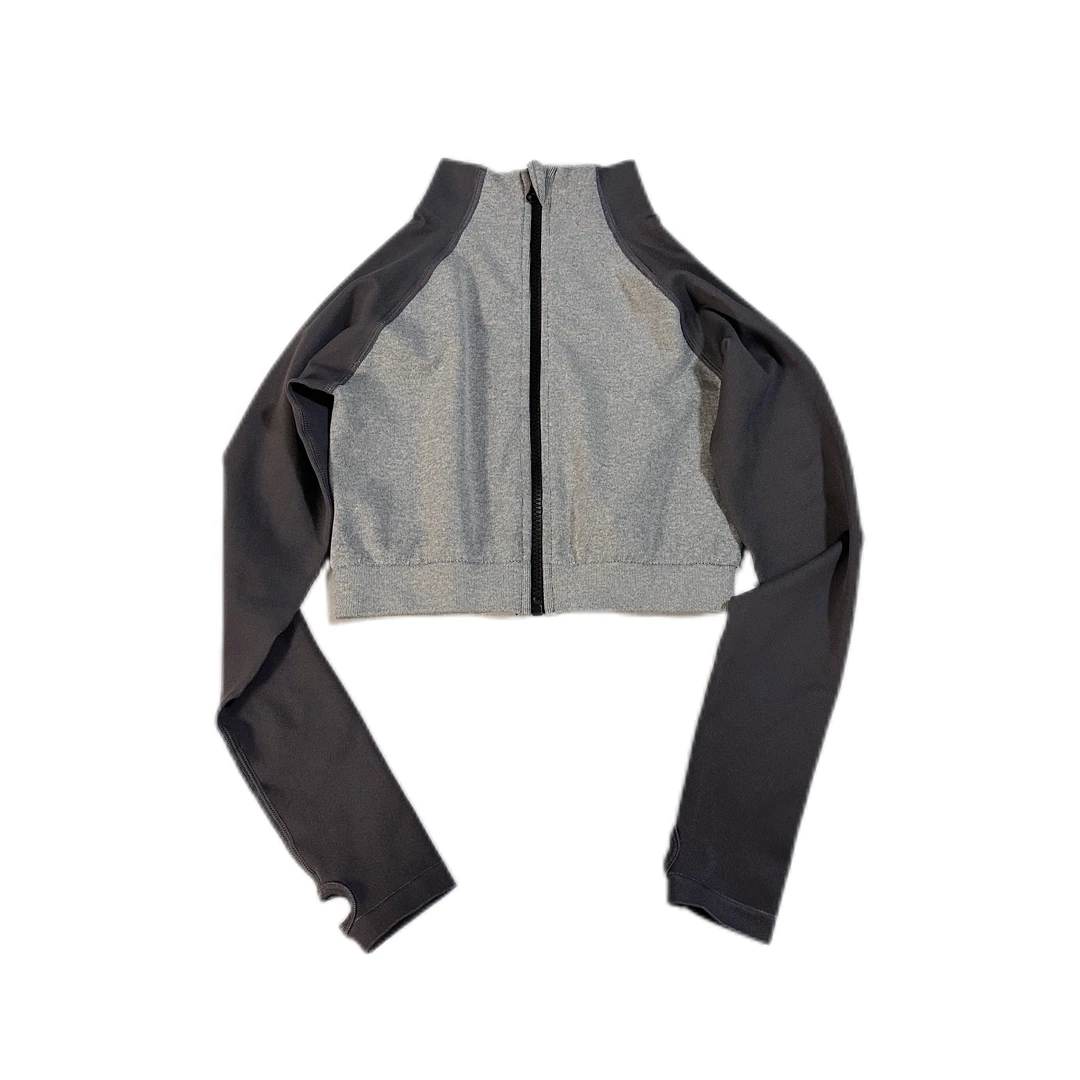 虎头拉链瑜伽服外套长袖运动健身休闲时尚女士户外短款秋冬