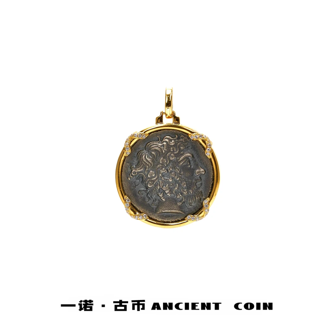 坠链均925银 【酒神义父与酒神】GB-DZ001手工气质时尚复古风币吊坠