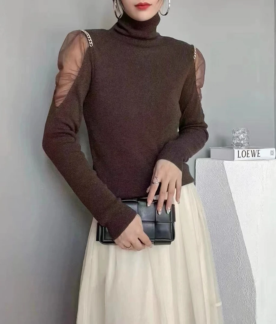 打底衫纯色百搭修身半高领