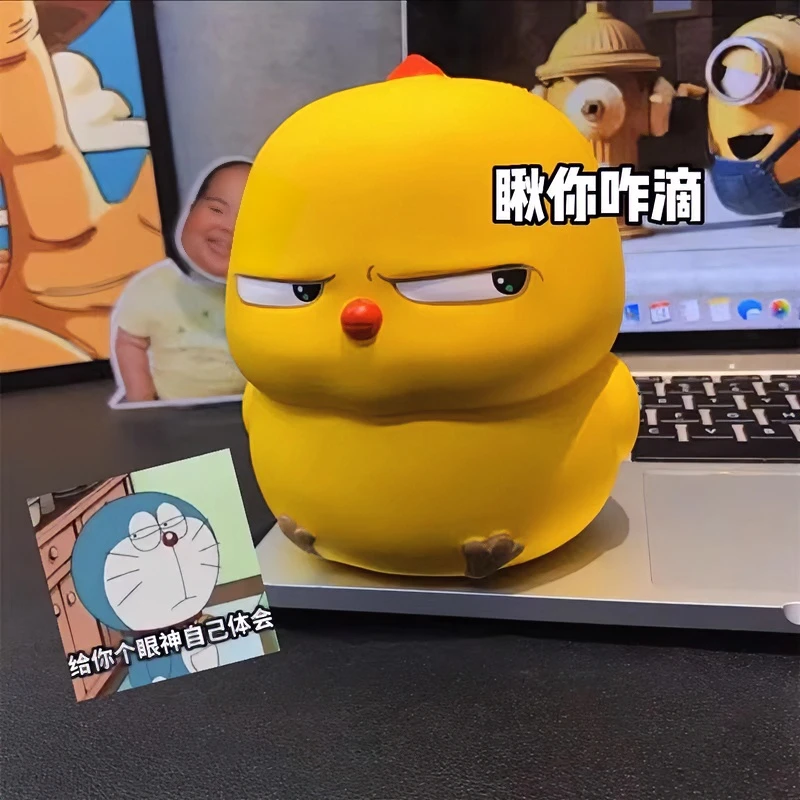 可爱小窝比鸡菲比鸡斜眼解压神器慢回弹玩偶小玩具减解压手办公仔
