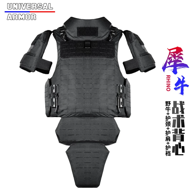 UTA通用装甲犀牛战术背心快拆俄式重型马甲防C防D插板背衣黑色男