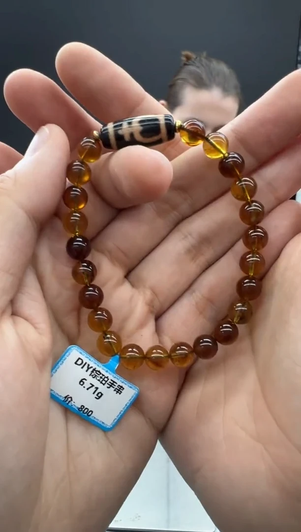 【闪购商品】琥珀手串未镶嵌590秒拍号