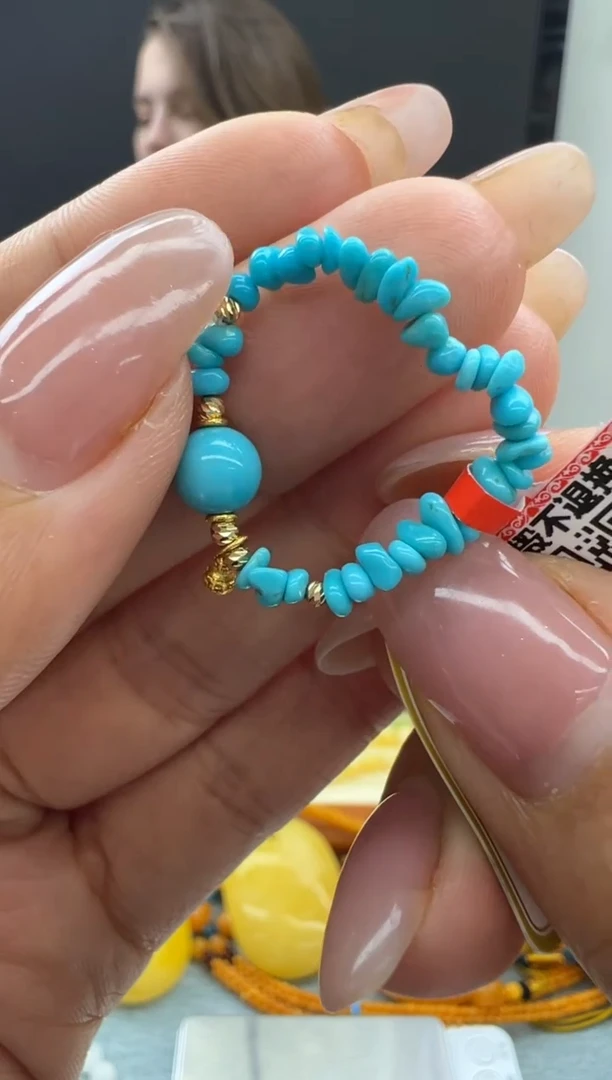 【闪购商品】绿松石戒指18K金镶嵌598秒拍号