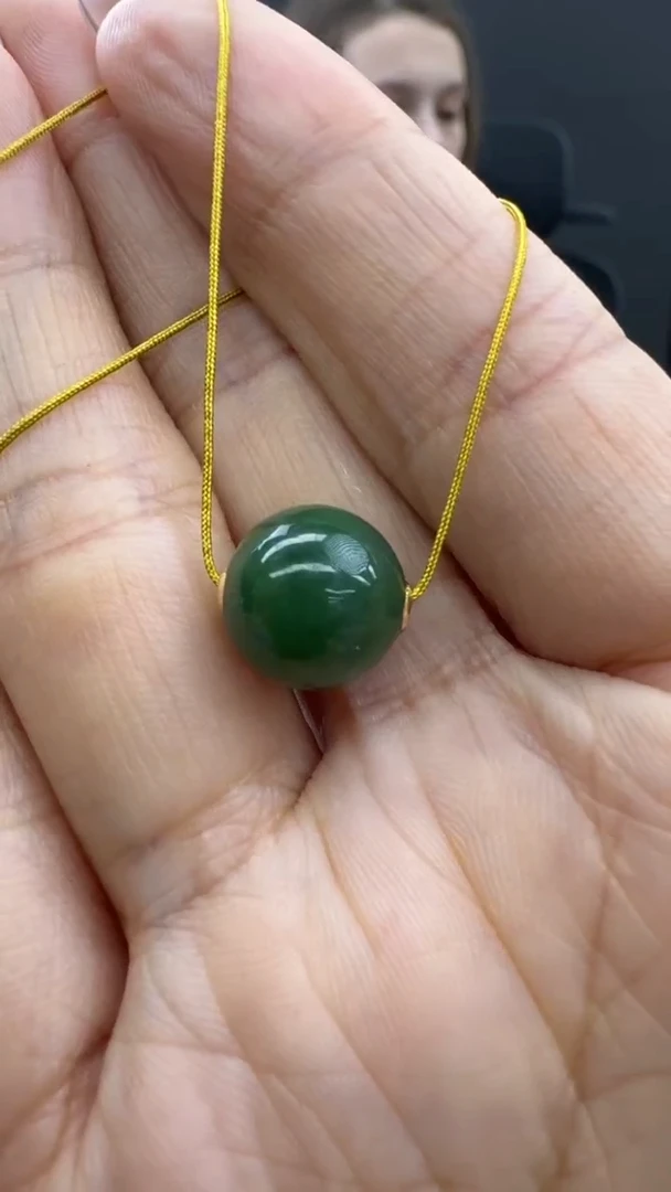 【闪购商品】和田玉（碧玉）颈饰18K金镶嵌768秒拍号