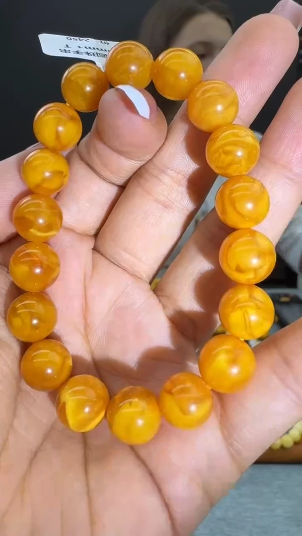 【闪购商品】琥珀手串未镶嵌434秒拍号