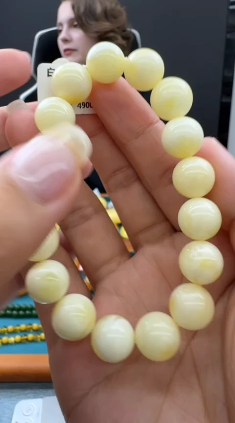 【闪购商品】琥珀手串未镶嵌254秒拍号
