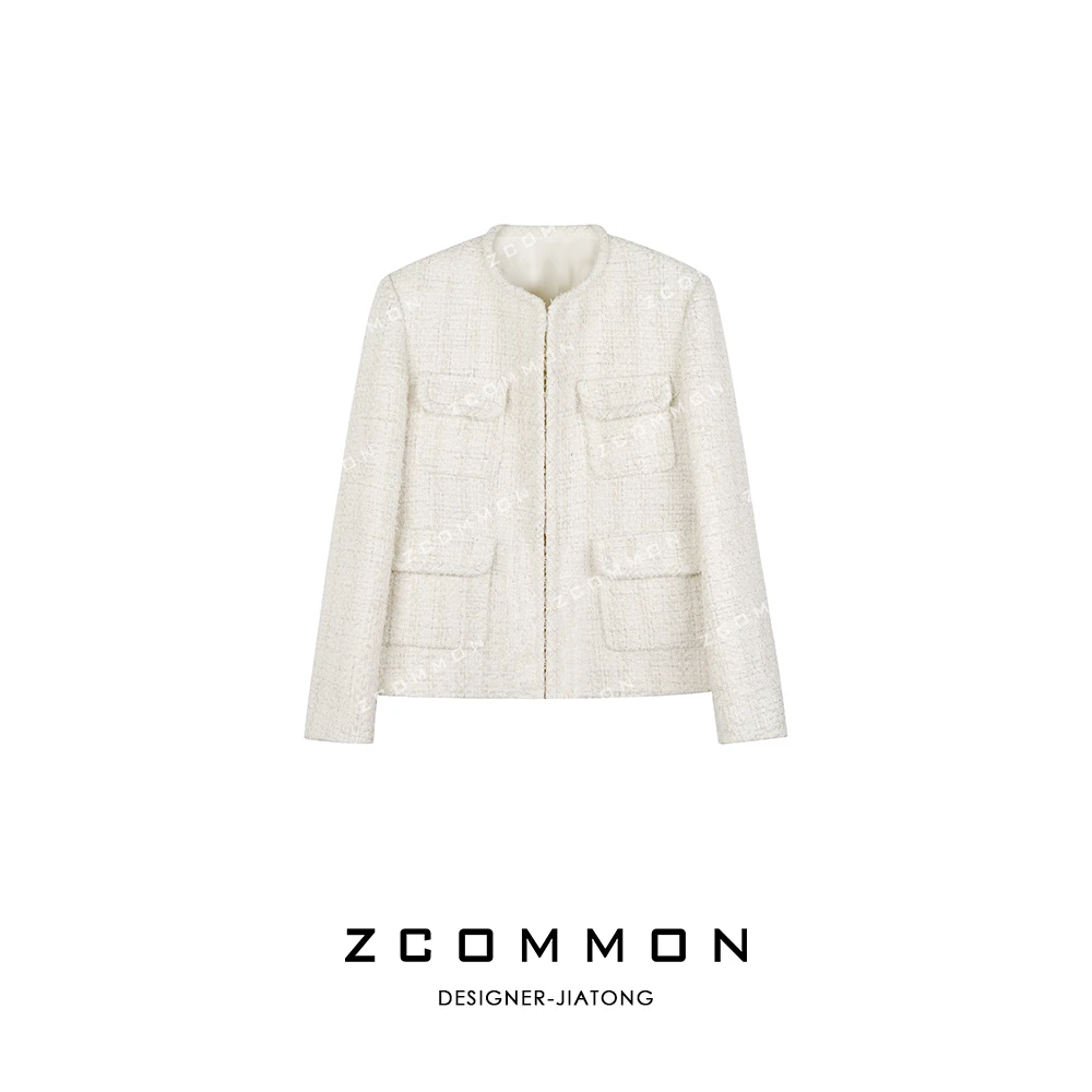 Z common秋冬法式小香风气质轻奢时尚粗花呢外套 2406118