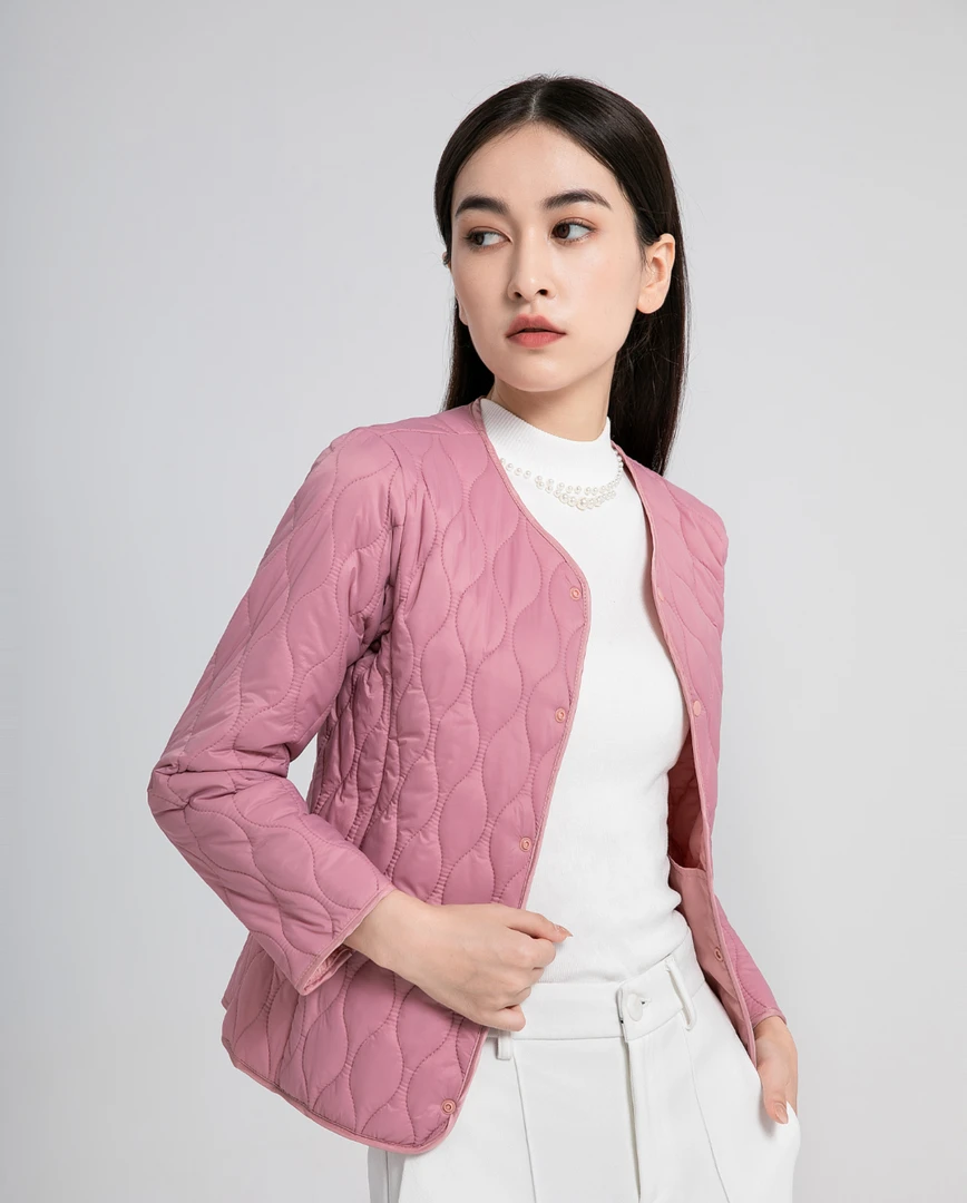 2024女士秋冬新款纯色棉衣轻薄保暖校服神器短款外穿防寒棉服女装