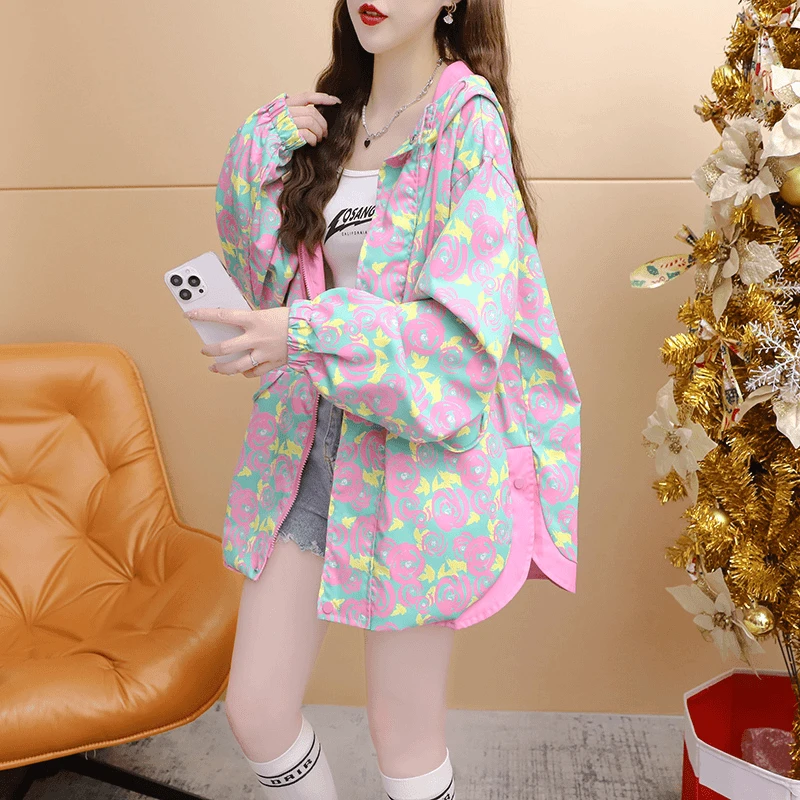 慵懒风连帽工装外套学生女2025新款早秋洋气百搭宽松设计感上衣潮