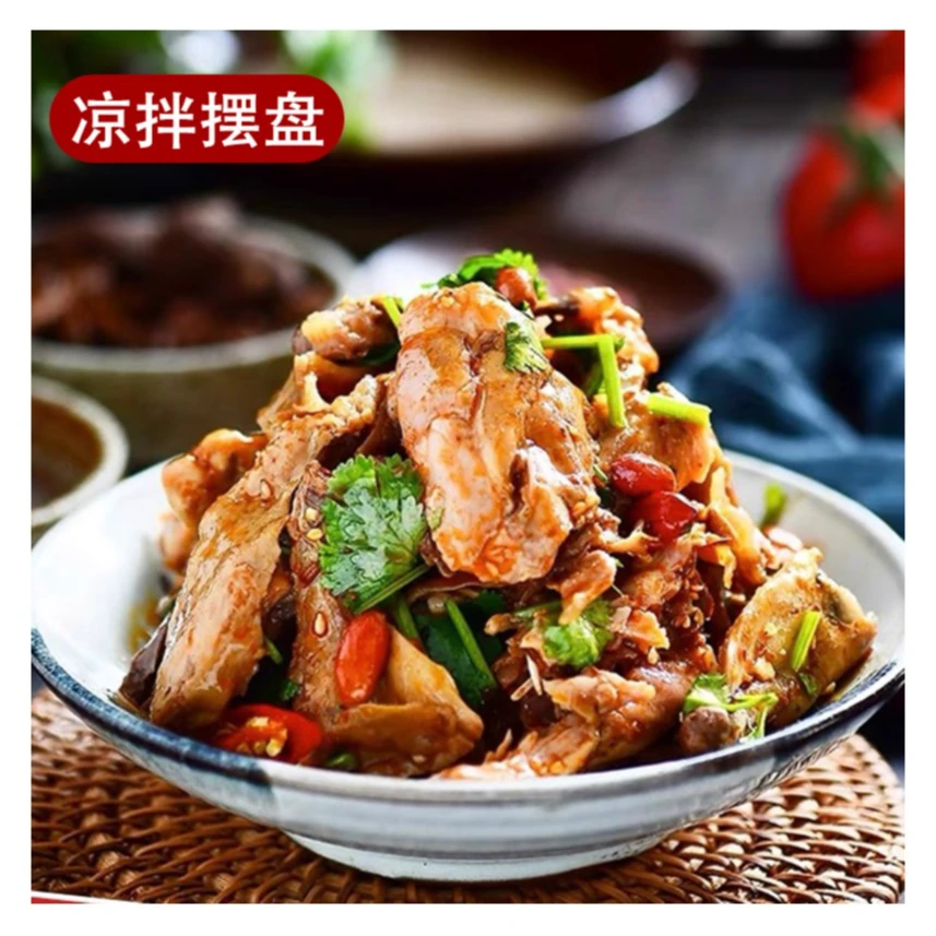 2024年货手撕鸡肉先烤后卤熏开袋即食凉拌配菜加热无防腐剂