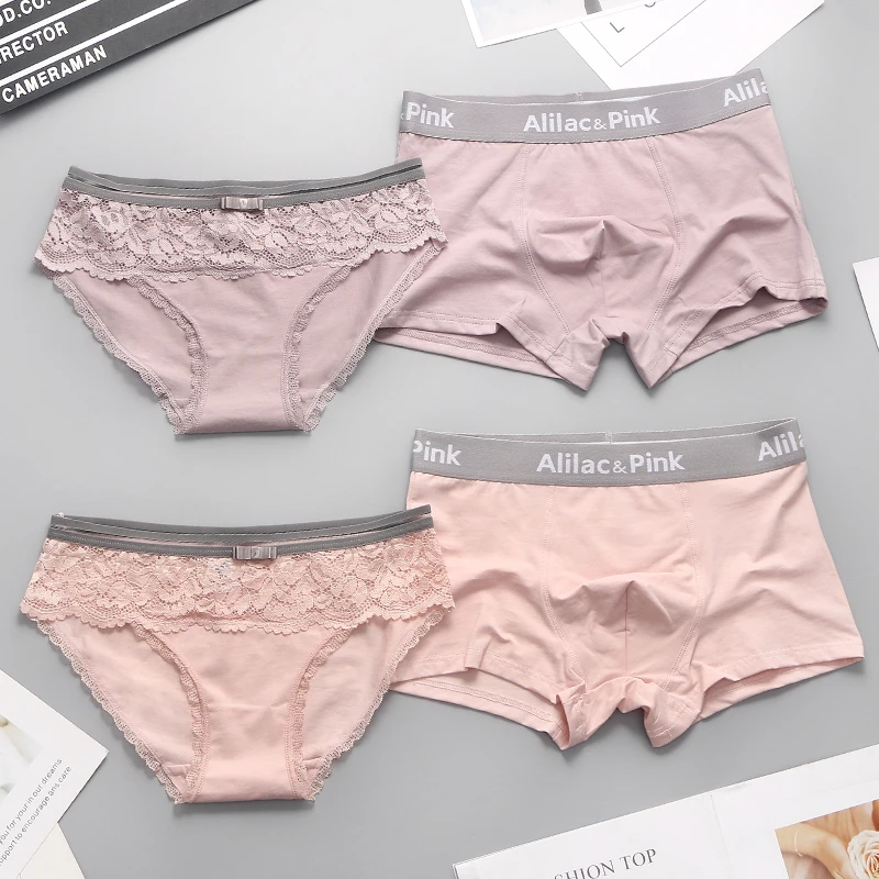 2025新款网红爆款情侣内裤纯棉一男一女性感纯欲可爱夫妻内衣短裤