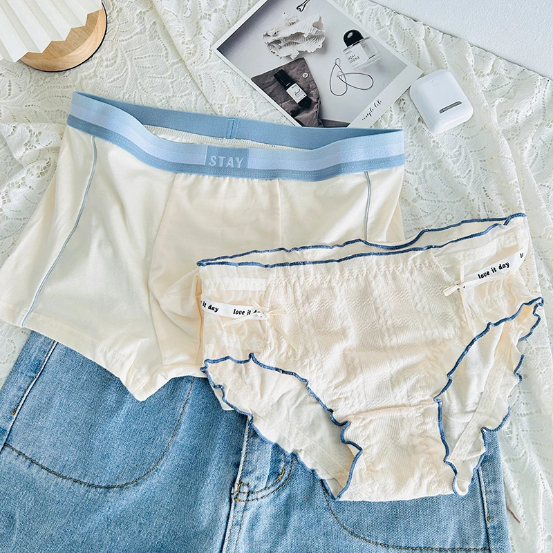 2024新款网红爆款情侣内裤一男一女性感纯欲可爱夫妻内衣夏季短裤
