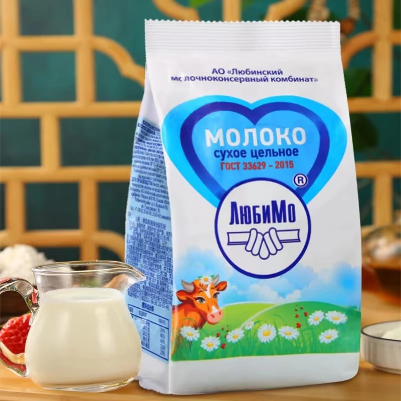 【俄优选】俄罗斯进口柳宾斯基全脂老牛奶粉乳粉500g/袋