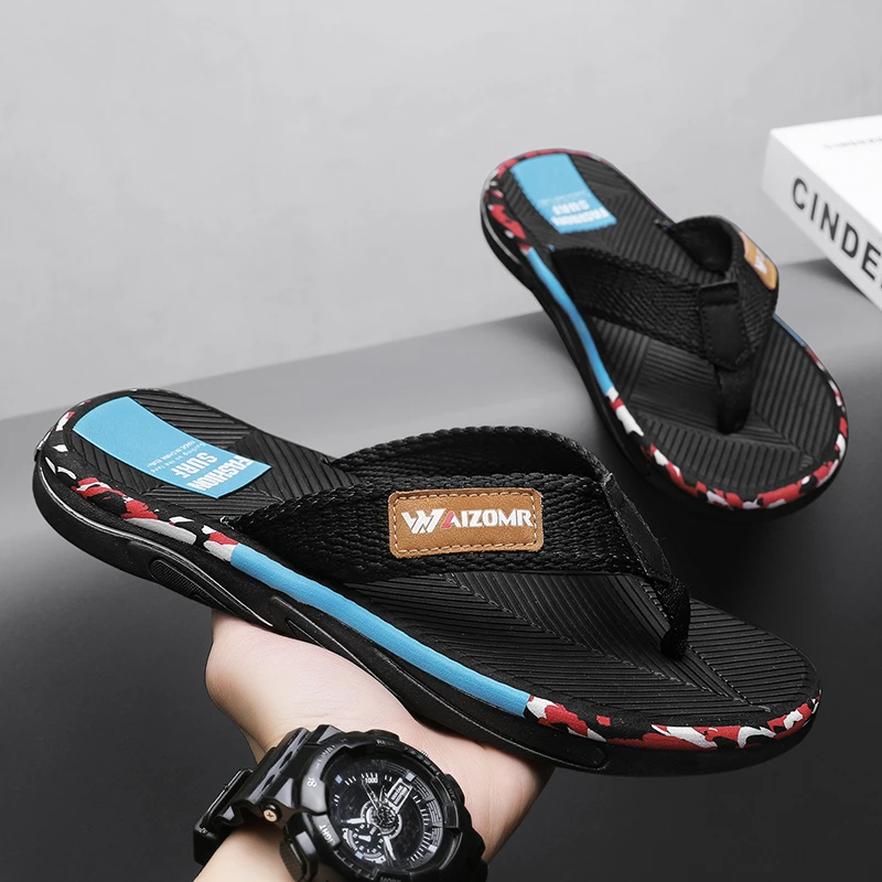 2024夏季新款潮流男士人字拖休闲百搭轻便防滑外穿软底夹脚拖鞋子