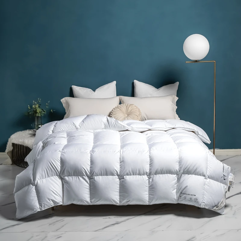 高品质鹅绒被95绒酒店高定款羽绒被立体冬被