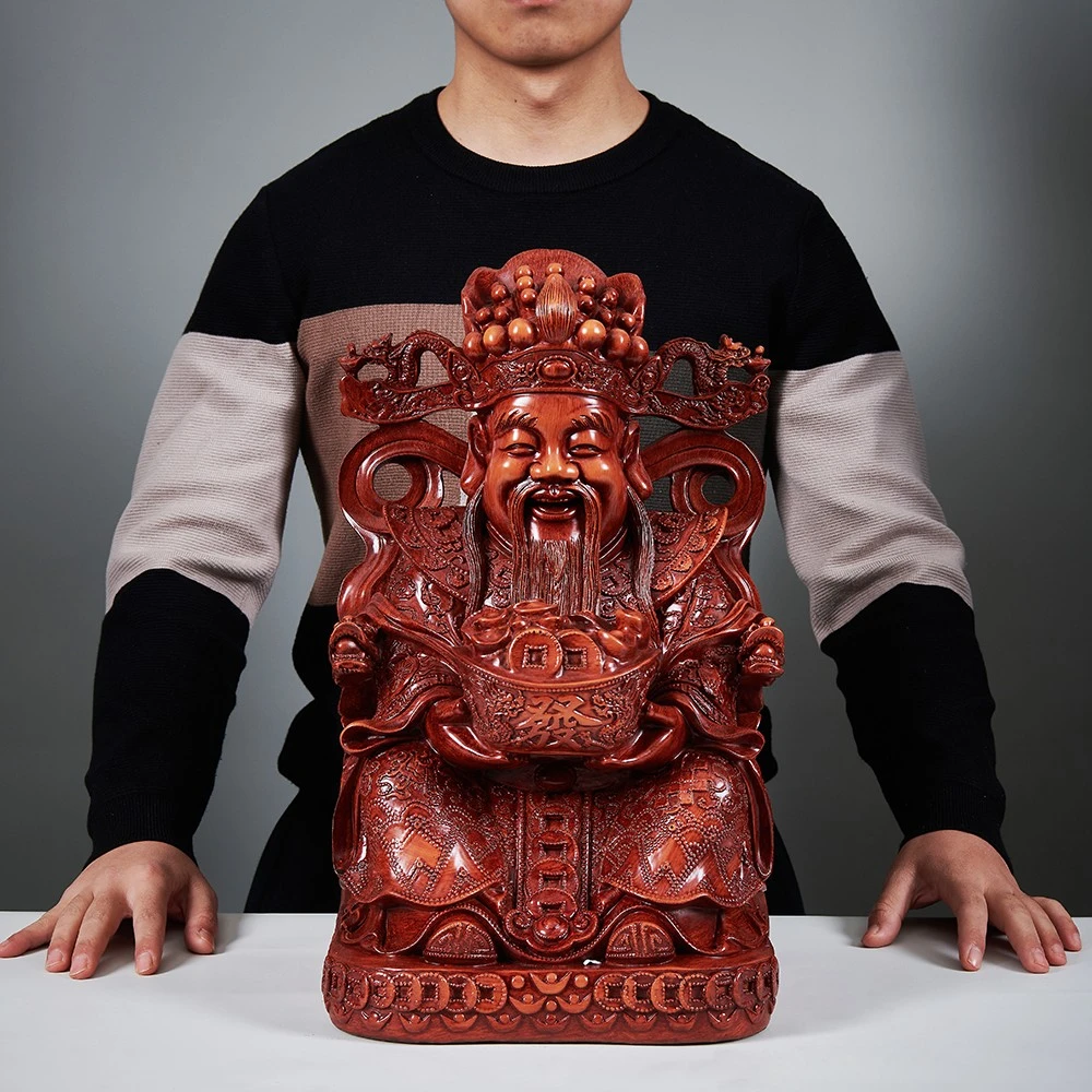 顺丰包邮文财神爷摆件财神像客厅家用玄关中式公司办公室摆财神爷