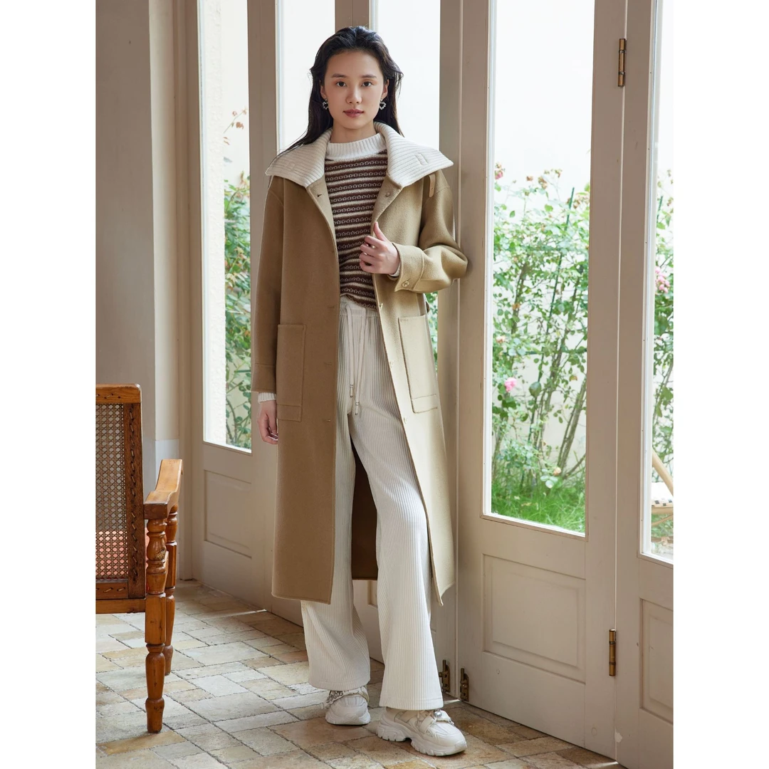 【念一甄选】芭依璐针织螺纹时尚大衣88D8573（颜色不同面料）