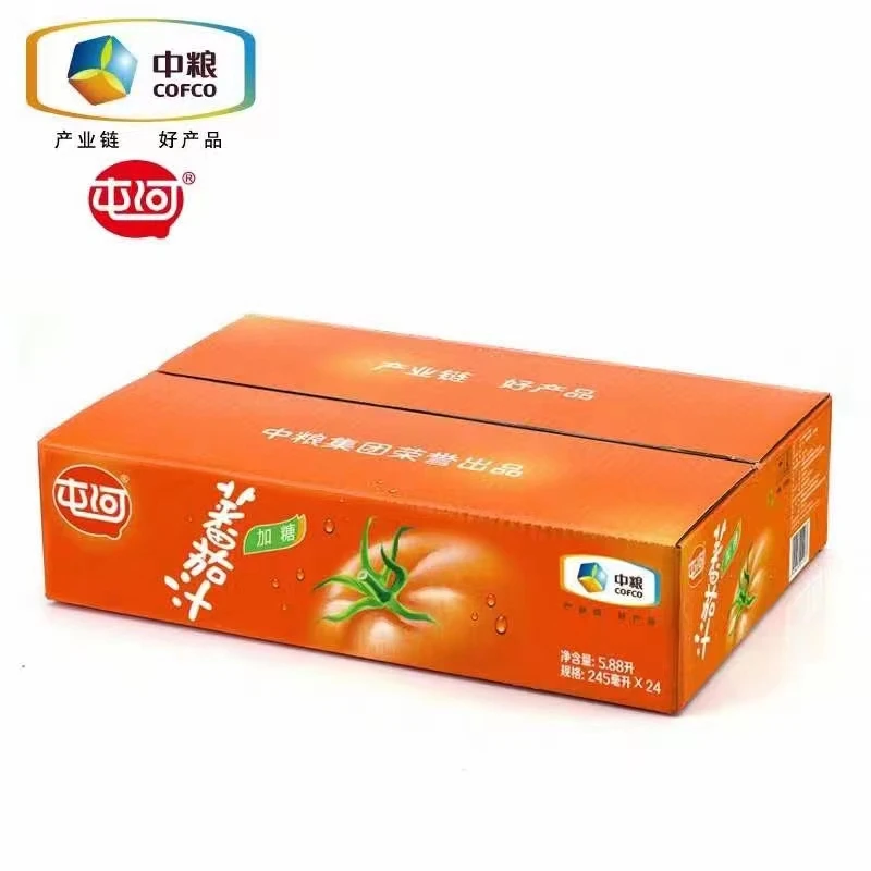 中粮屯河加糖番茄汁245ml*24罐，无糖番茄汁250ml*24罐 果蔬汁