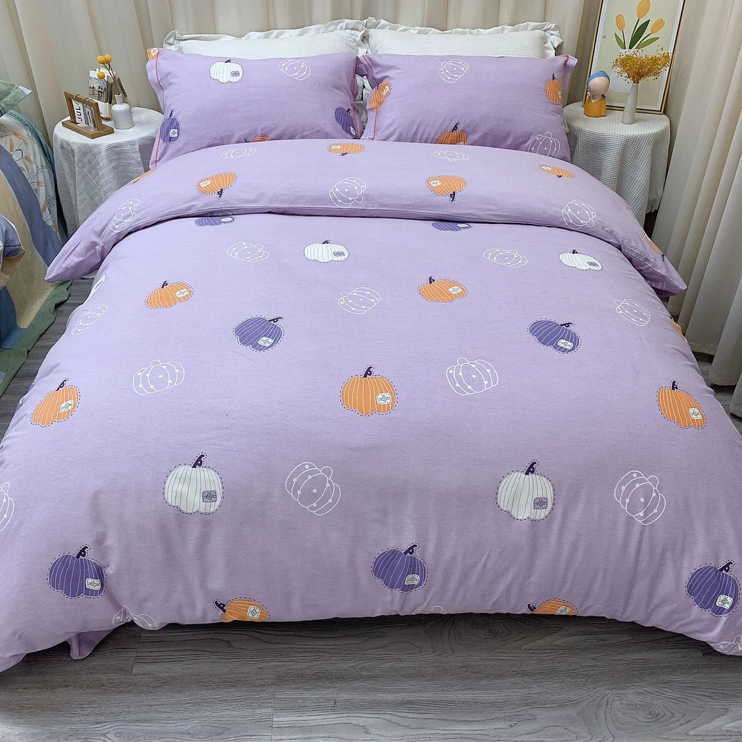 雪京  现货 秋冬加厚纯棉全棉四件套 简约款斜纹床上用品四件套