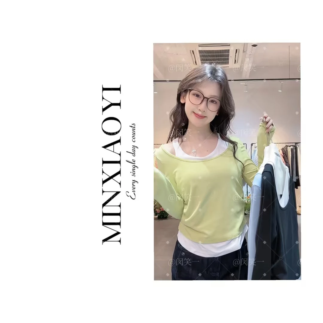 【闵笑一】心动轨迹&M055修身设计款时尚休闲上衣