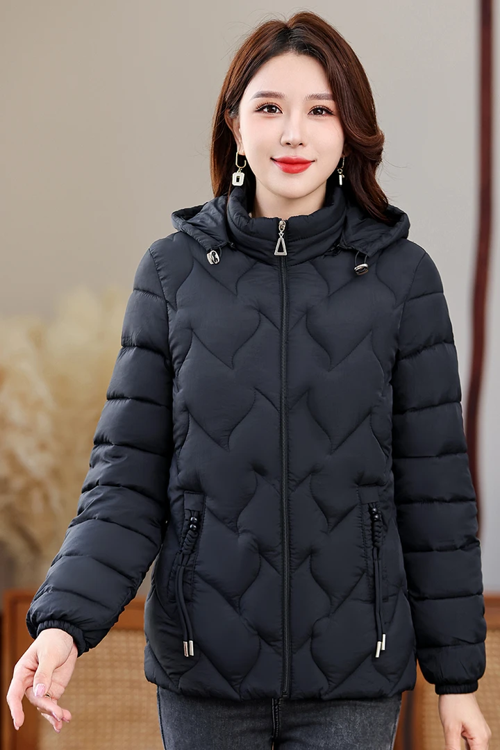 女士保暖立领时尚显瘦百搭外穿秋冬季修身2024新国风棉服9862Y