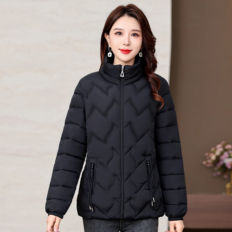 9861百搭外穿秋冬季修身女士保暖立领时尚显瘦2024新中式棉服L