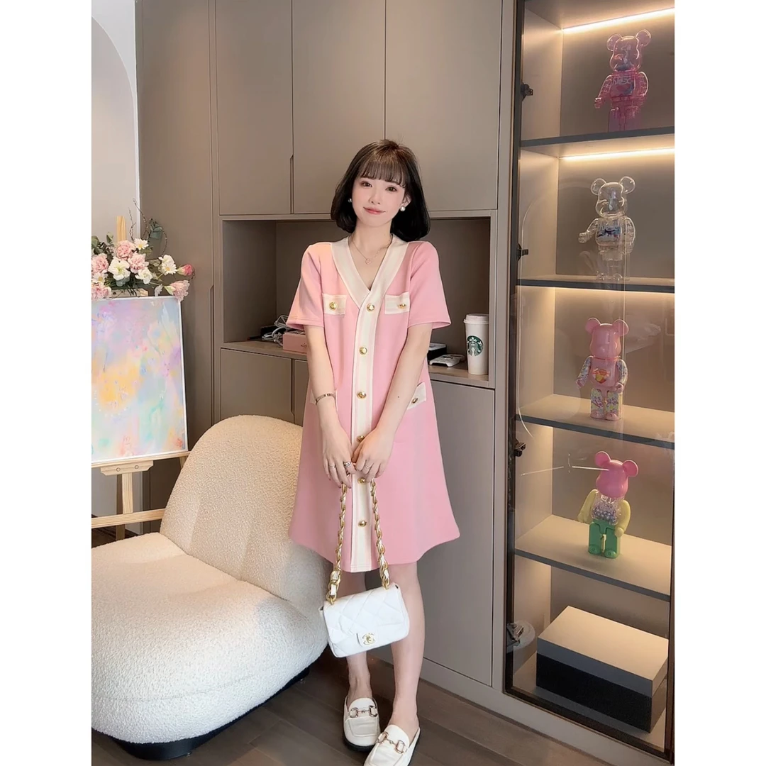 maodan/猫单【迷迭香茶】娜娜的孕期穿搭/孕妇装夏装小香洋气连衣裙