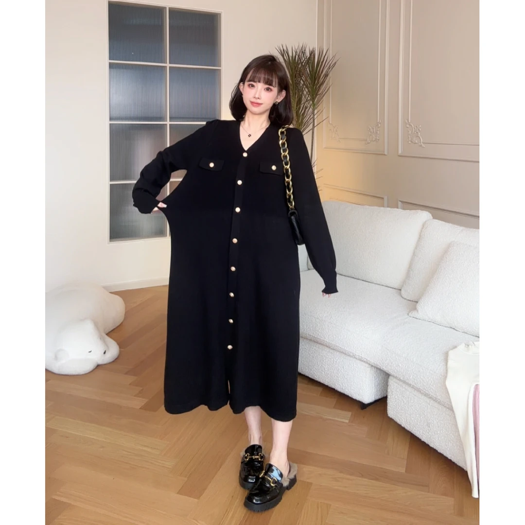 maodan/猫单【夏洛特千金】孕妇装秋冬针织连衣裙纯色打底衫秋季.