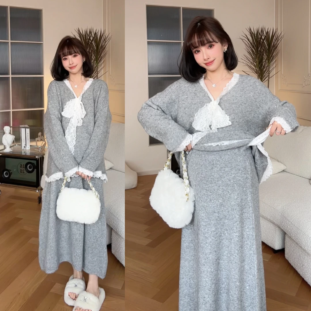 maodan/猫单【韩博穿搭】孕妇装高级感穿搭套装秋装2025新款两件套.