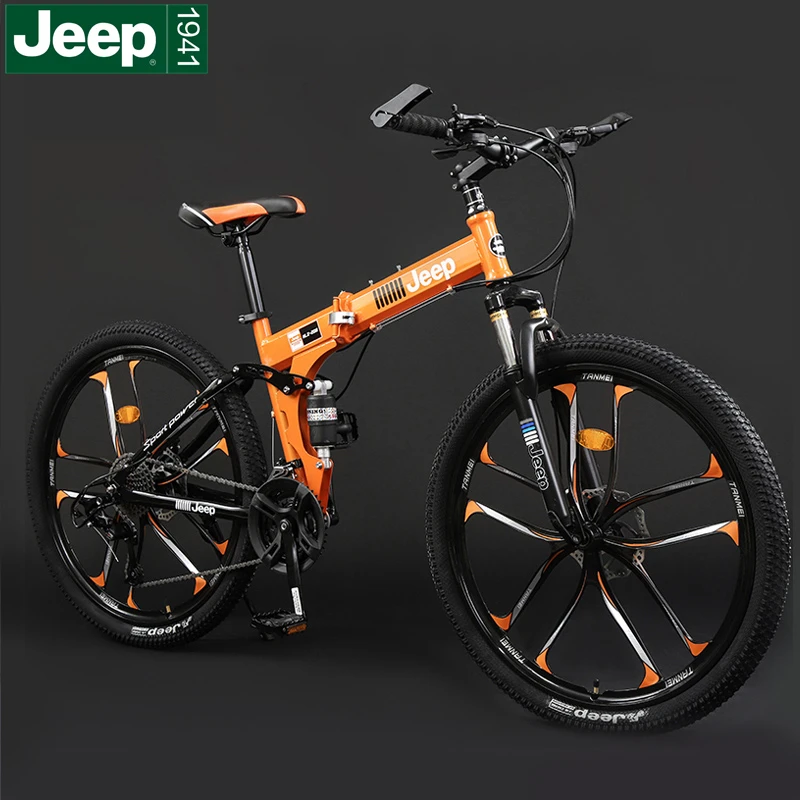 JEEP/吉普自行车折叠山地车成人男女学生双减震碟刹变速越野路虎