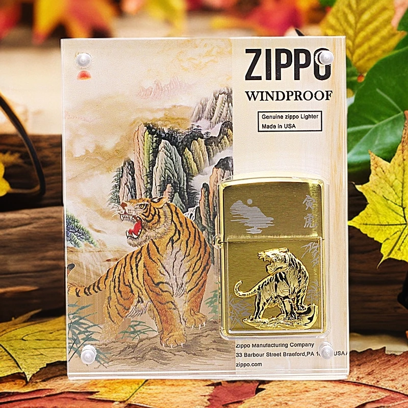 ZIPPO/之宝打火机XF常规（水晶盒）贴章老虎  DY9902US