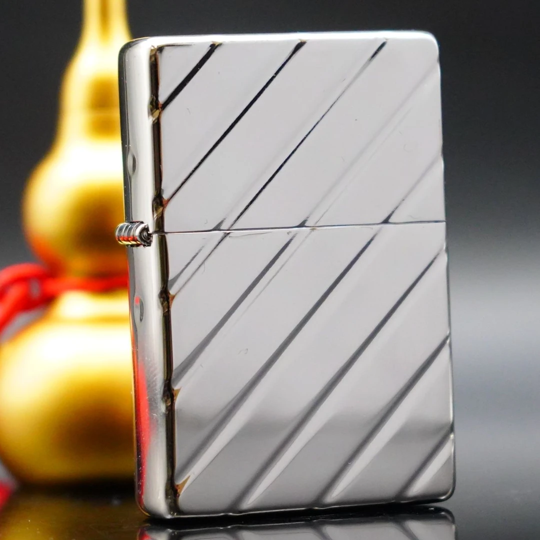 ZIPPO/之宝ZIPPO打火机  商务斜纹刀切纹 XF1937镀铂金DYJ1