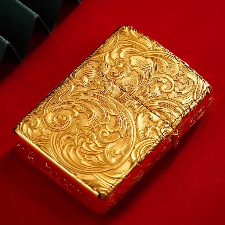 ZIPPO/之宝打火机XF 盔甲金韵镀金唐草 DY9910DK