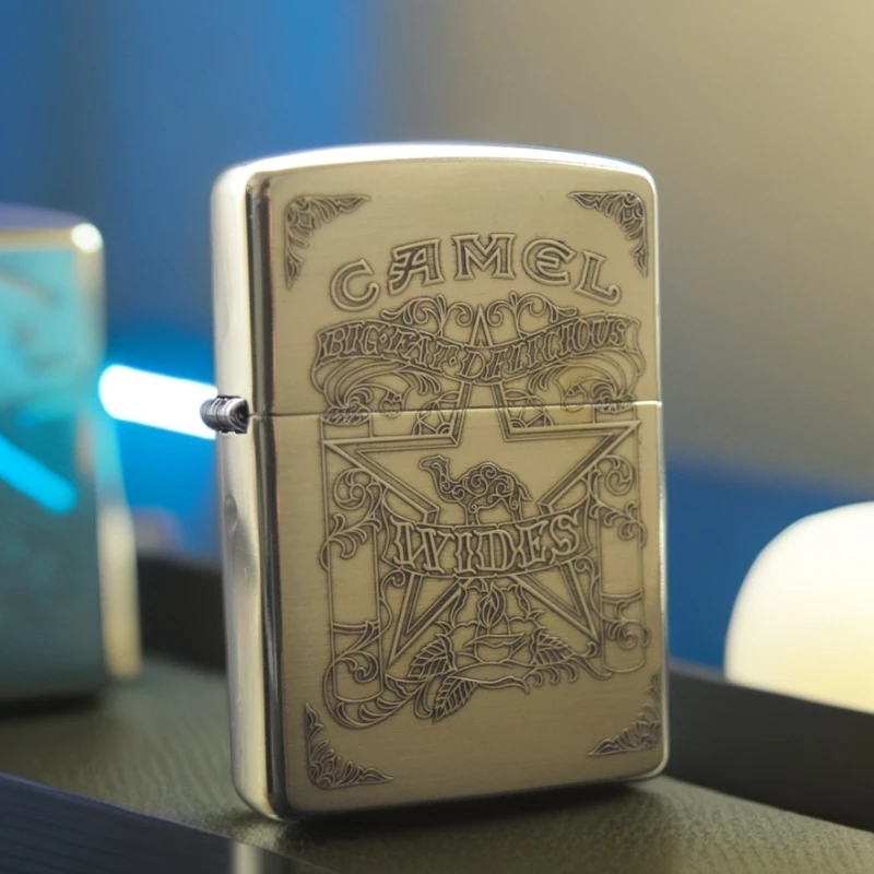 打火机XF 黄铜盔甲五星骆驼 DY9912DK