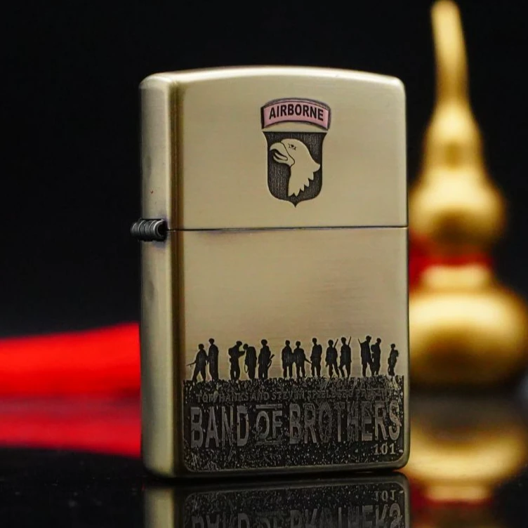 ZIPPO/之宝打火机XF正品  常规黄铜镶嵌紫铜兄弟连  DY9902US