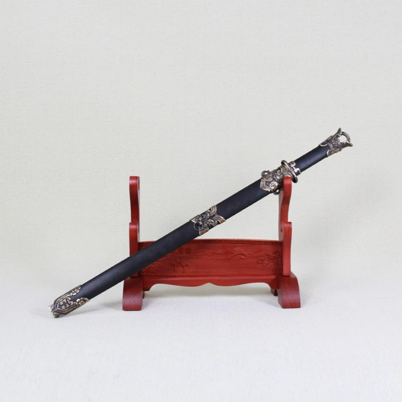 【陈师傅直播】短款泰阿剑  花纹钢 黑檀  龙泉沈广隆未开刃