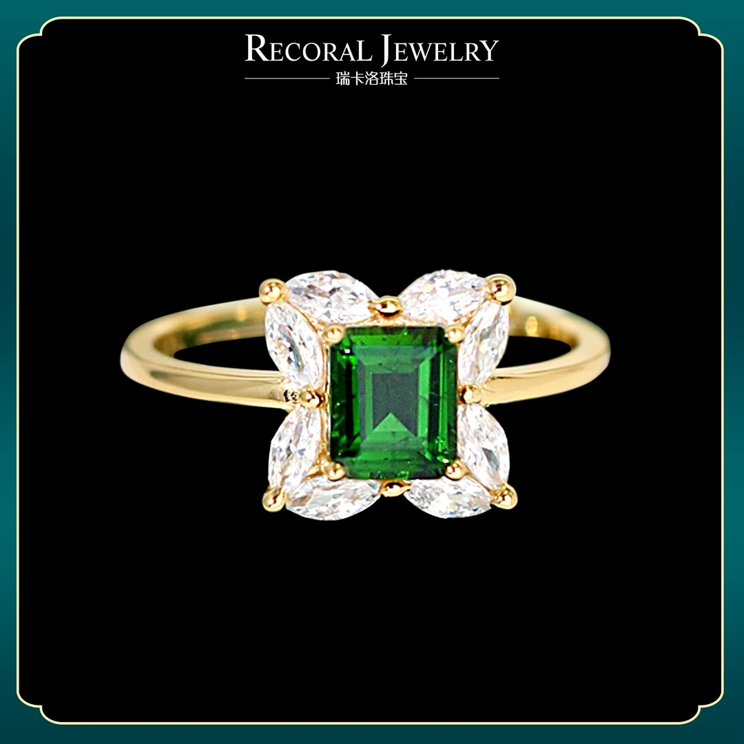 【姣儿珠宝 Jewelry】S925银镶透辉石戒指