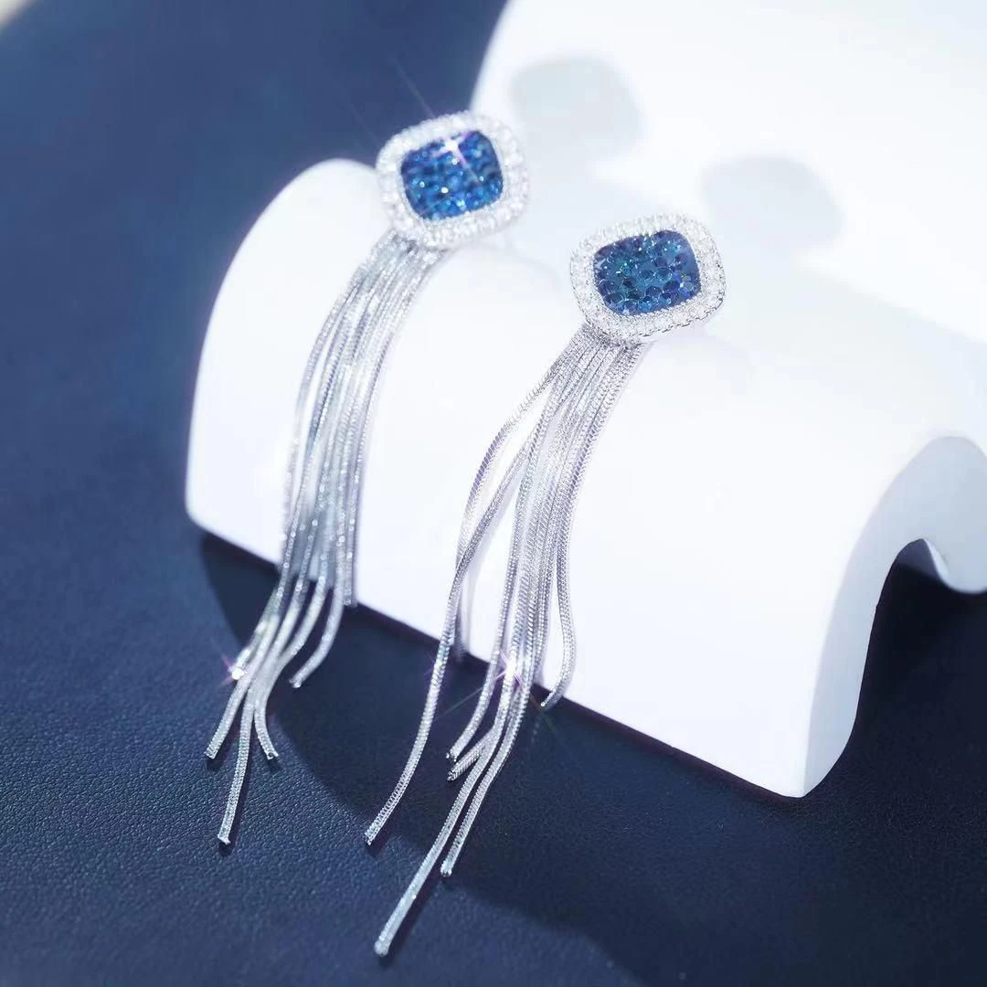 远方情高档925银针流苏耳环女时尚气质耳坠新潮高级感耳饰品