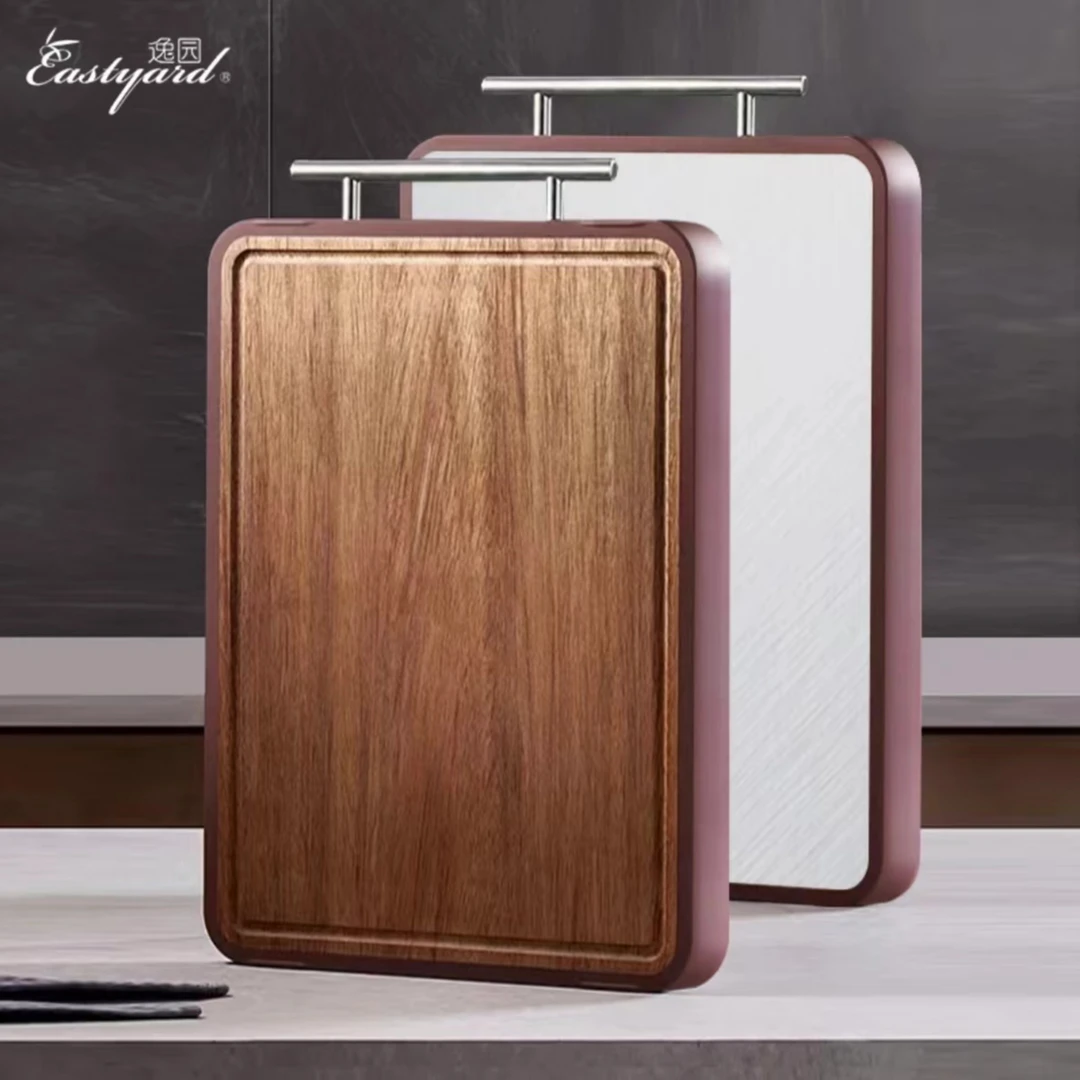 进口乌檀木双面抗菌菜板抗菌防霉家用加厚欧式不锈钢砧板大号