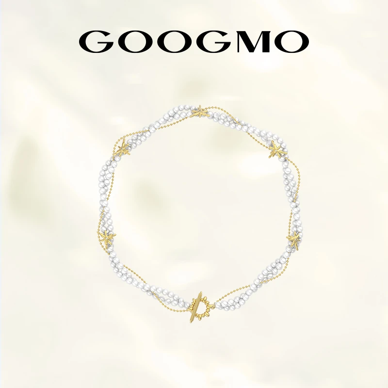 GOOGMO 铜合金仿珍珠项链  西西里娅系列小众设计师项链