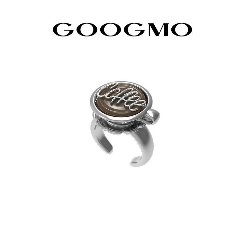 GOOGMO 铜合金珐琅戒指 咖啡豆系列小众设计师戒指