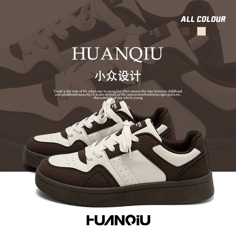 环球厚底板鞋男2025新款夏季休闲男鞋复古透气港风潮鞋运动鞋男款