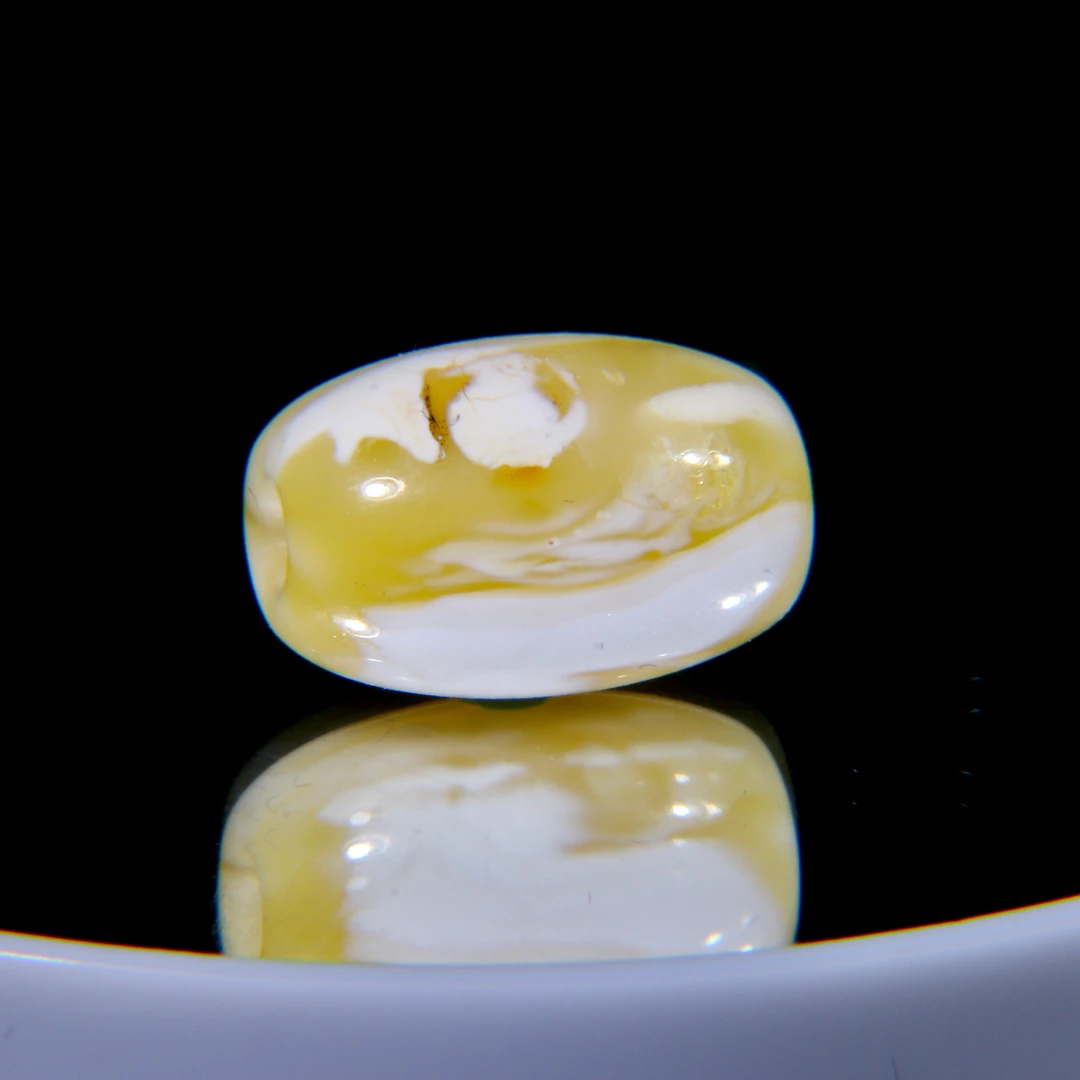 特惠 金白浓蜡妖花桶珠琥珀蜜蜡精品文玩配饰 一物一拍