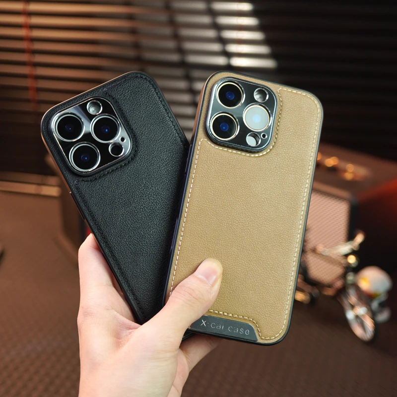 适用iPhone16手机壳新款皮革纹苹果13/14/15promax磨砂17防摔全包