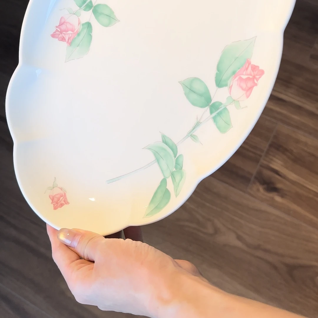 Teta玫瑰12.5寸鱼盘（欧式中式家用）圆形实用大容量